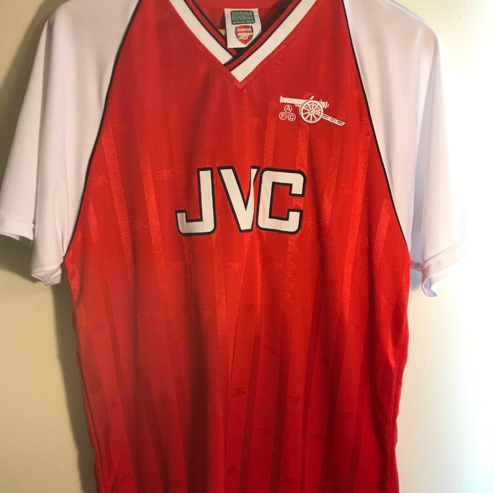 Arsenal Jersey Size M JVC Logo 90's Style
